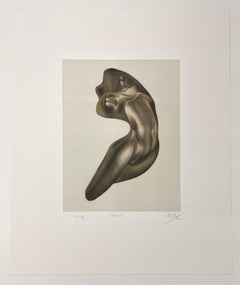 Escultor mexicano, "Amada" 2002 Grabado al aguafuerte mezzotinto original firmado a mano1