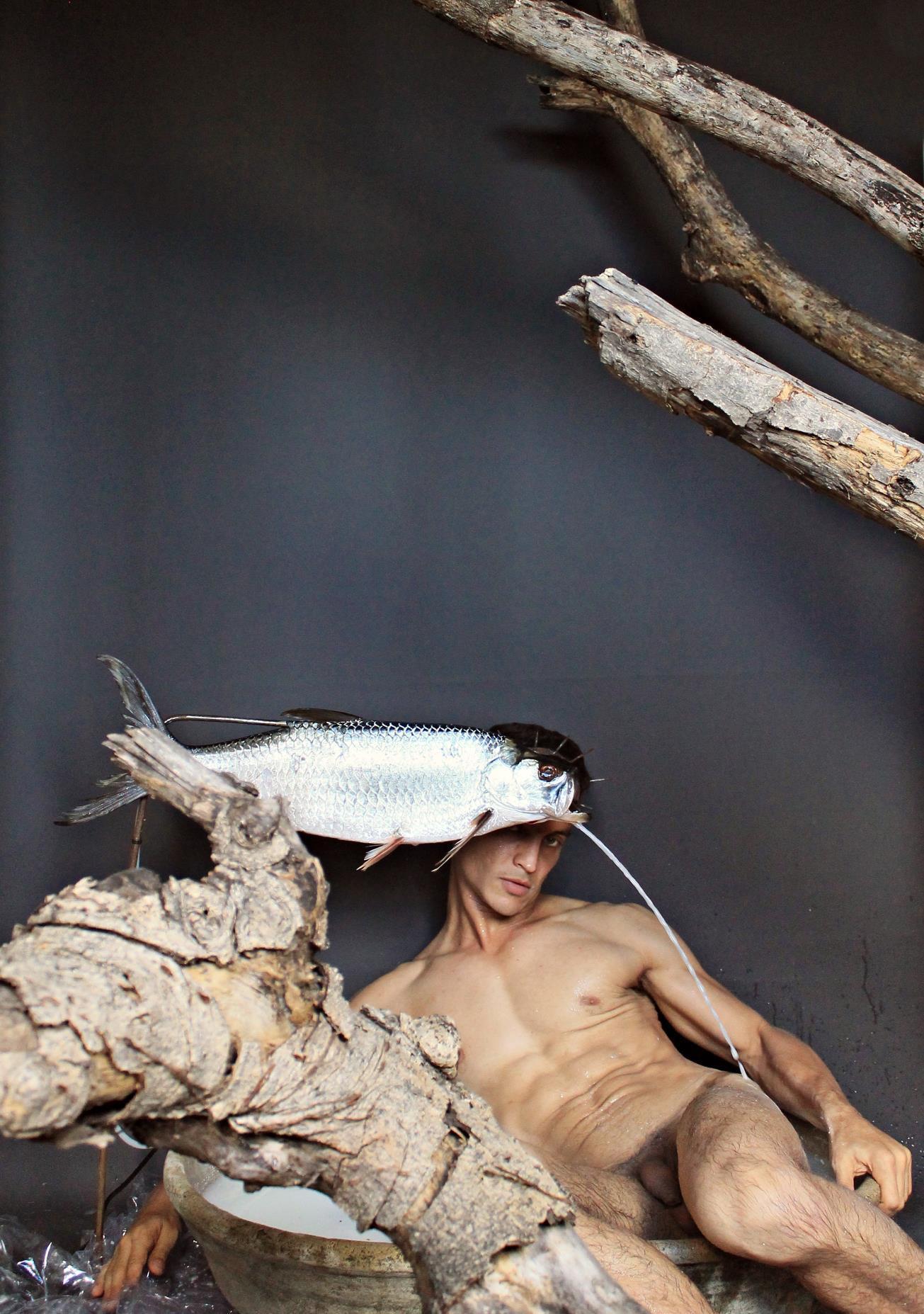Jose Sierra Nude Photograph - Deseo Insular XIV. Self Portrait.  Limited Edition Nude  Color Photograph