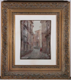 Jose Suarez Gomez - Framed 20th Century Oil, The Streets of Toledo