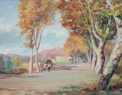 Entrada del pueblo - Óleo sobre tela - Firmado y enmarcado