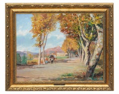 Entrada del pueblo - Óleo sobre tela - Firmado y enmarcado