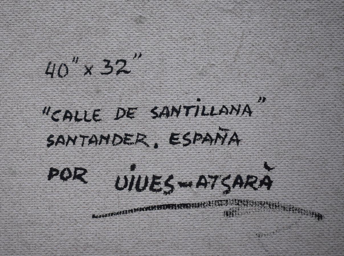 „CALLE DE SANTILLANA“ SANTANDER ESPANA – Painting von Jose Vives-Atsara