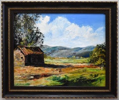 "FARM HOUSE" PAINTURE D'OREILLE AVEC KNIFE DE PALLET