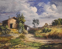 "FARM ROAD" SPAIN. DATED 1967  MASTER OF THE PALETTE KNIFE.