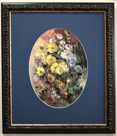 "FIORI" #800 OLIO SU PANNELLO APPLICATO CON SPATOLA. DATA 1969