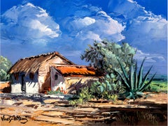 "MEXICAN SHACK" PREMIER PALETTE KNIFE ARTIST JOSE VIVES-ATSARA