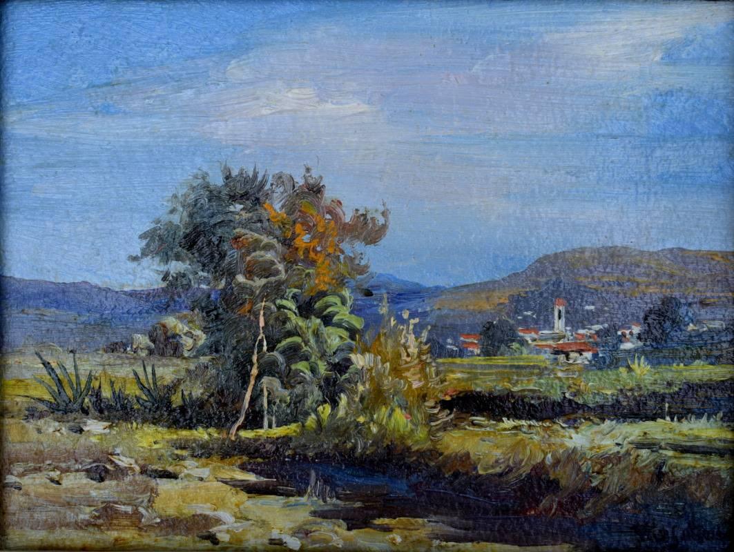 Jose Vives-Atsara Landscape Painting - "Paisaje De Toluca" Mexico