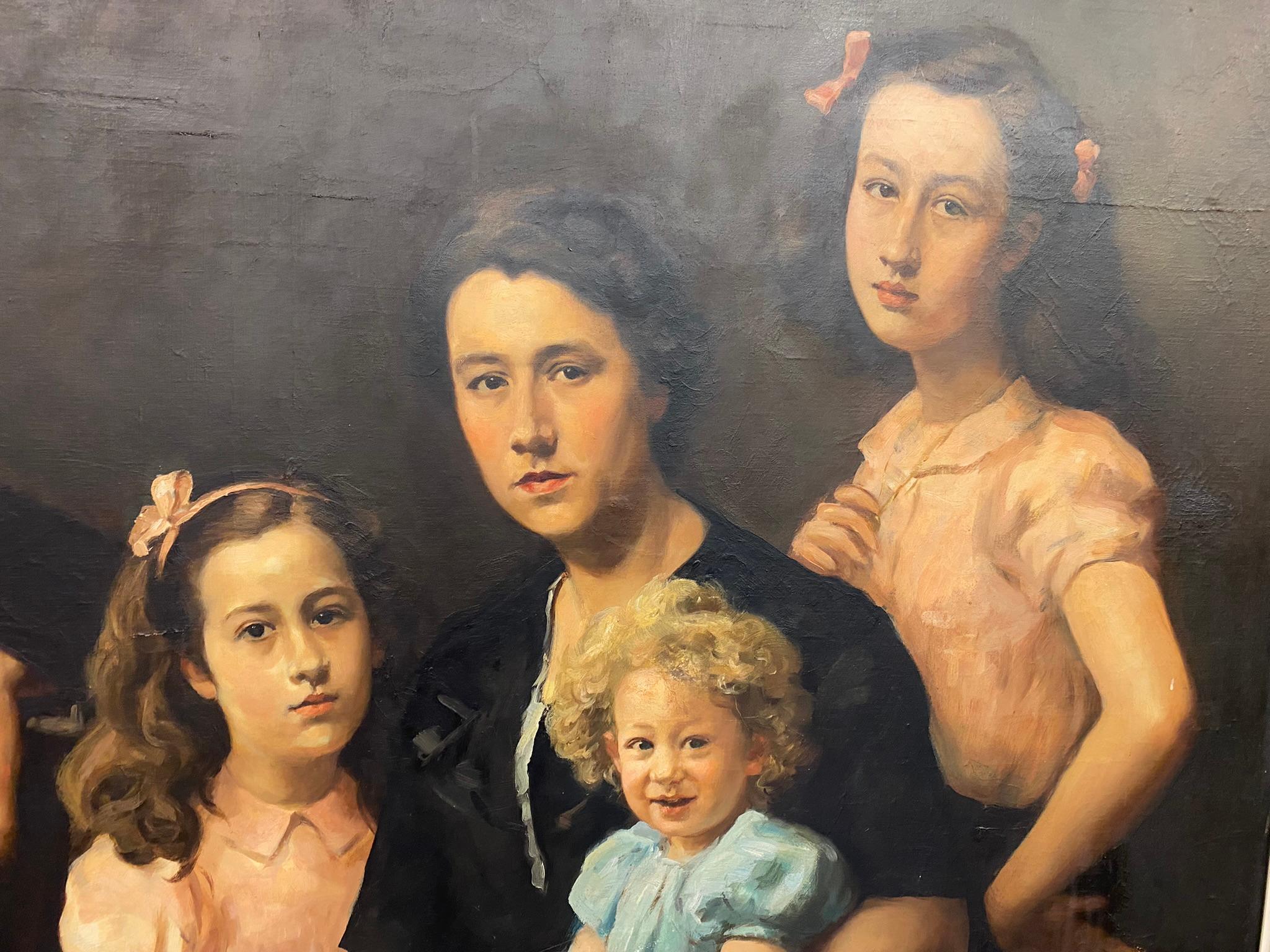 family portrait oil on canvas