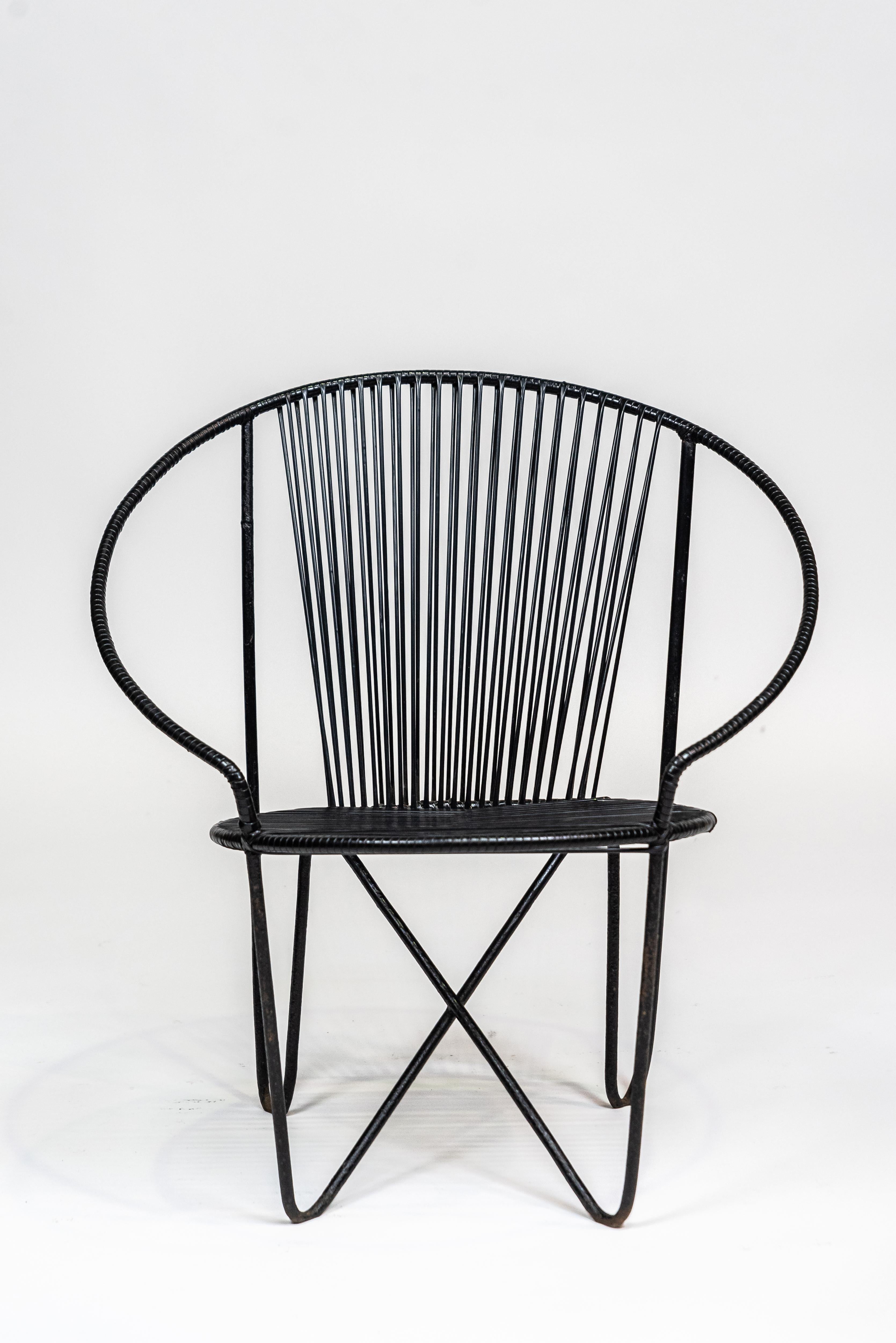 José Zanine Caldas, Iron and Nylon Chair, 1950's 4