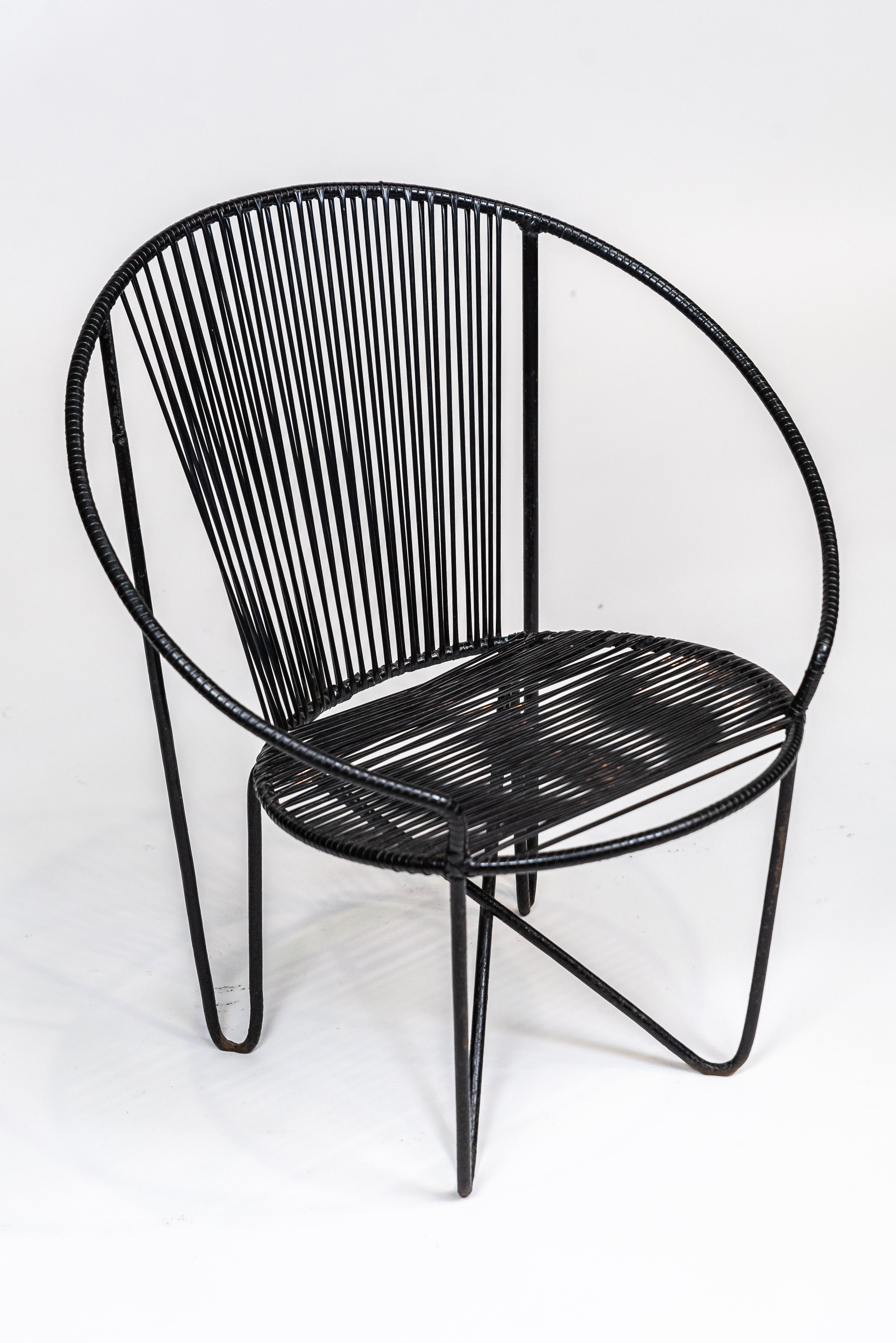 Mid-Century Modern José Zanine Caldas, Iron and Nylon Chair, 1950's