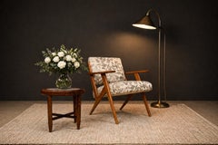 José Zanine Caldas Armchair in Hardwood & Fabric, Brazilian Modern, 1950s