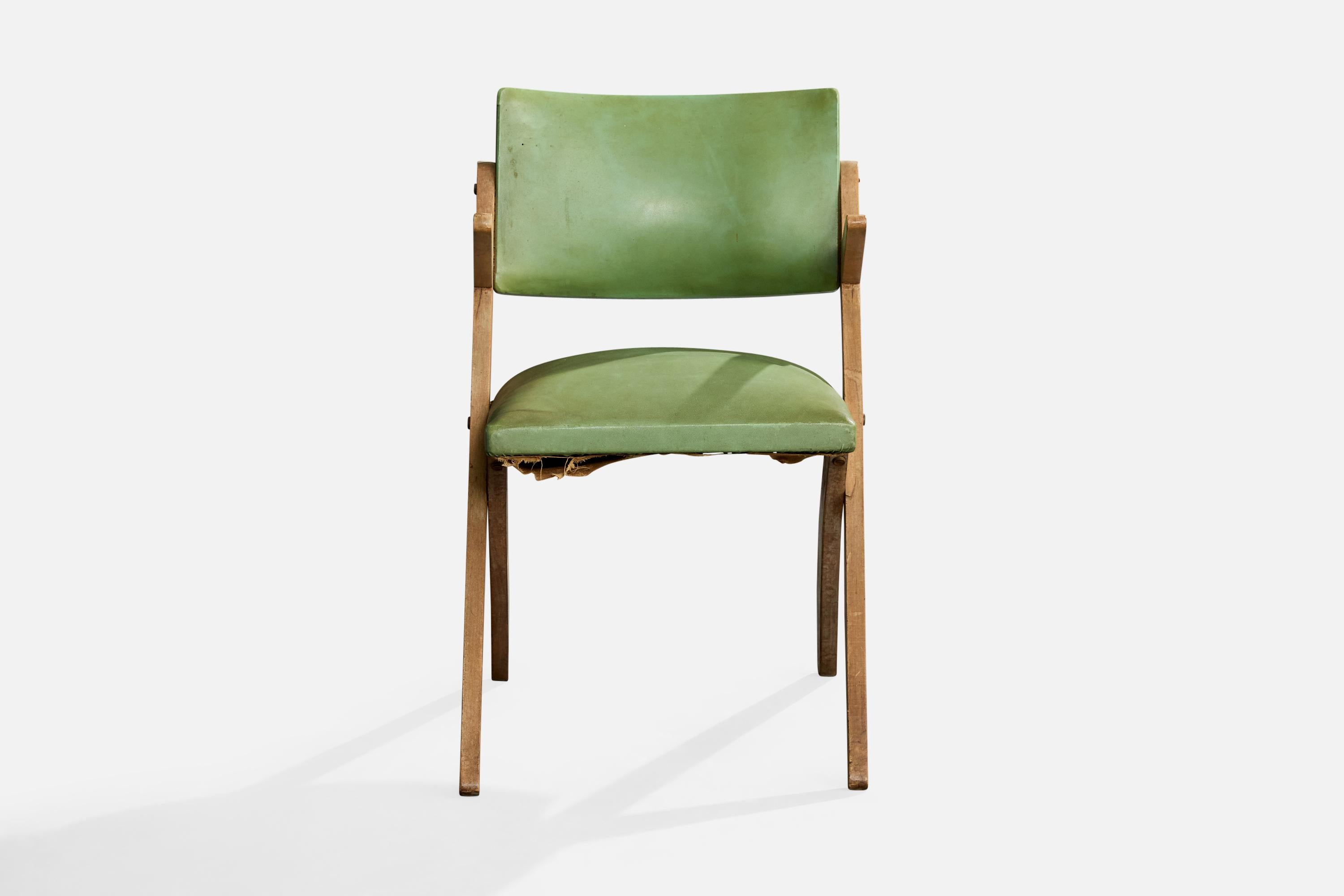 Mid-Century moderno José Zanine Caldas, Poltrona, Wood, Vinile, Brasile, anni '50 in vendita