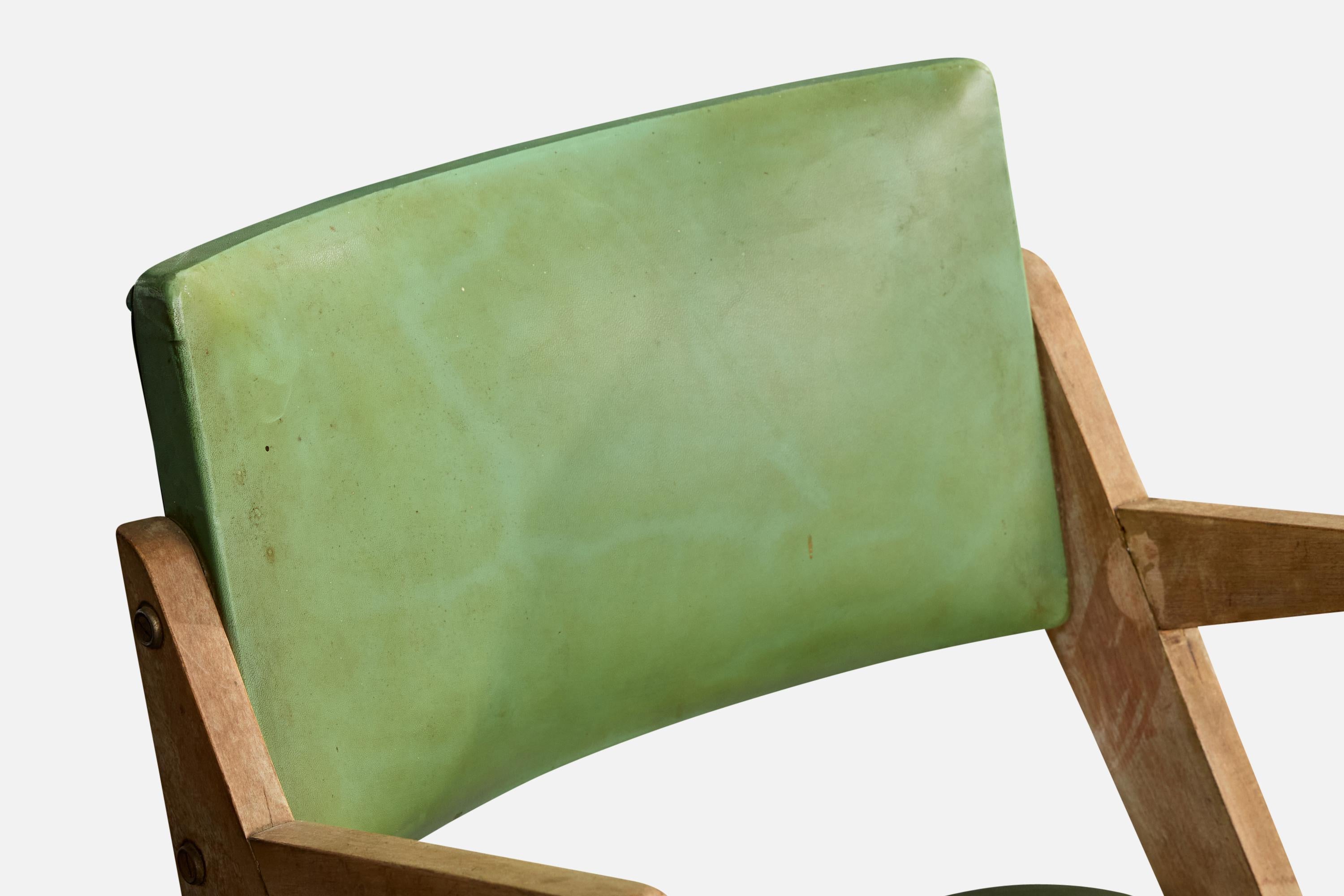 José Zanine Caldas, Poltrona, Wood, Vinile, Brasile, anni '50 in vendita 1