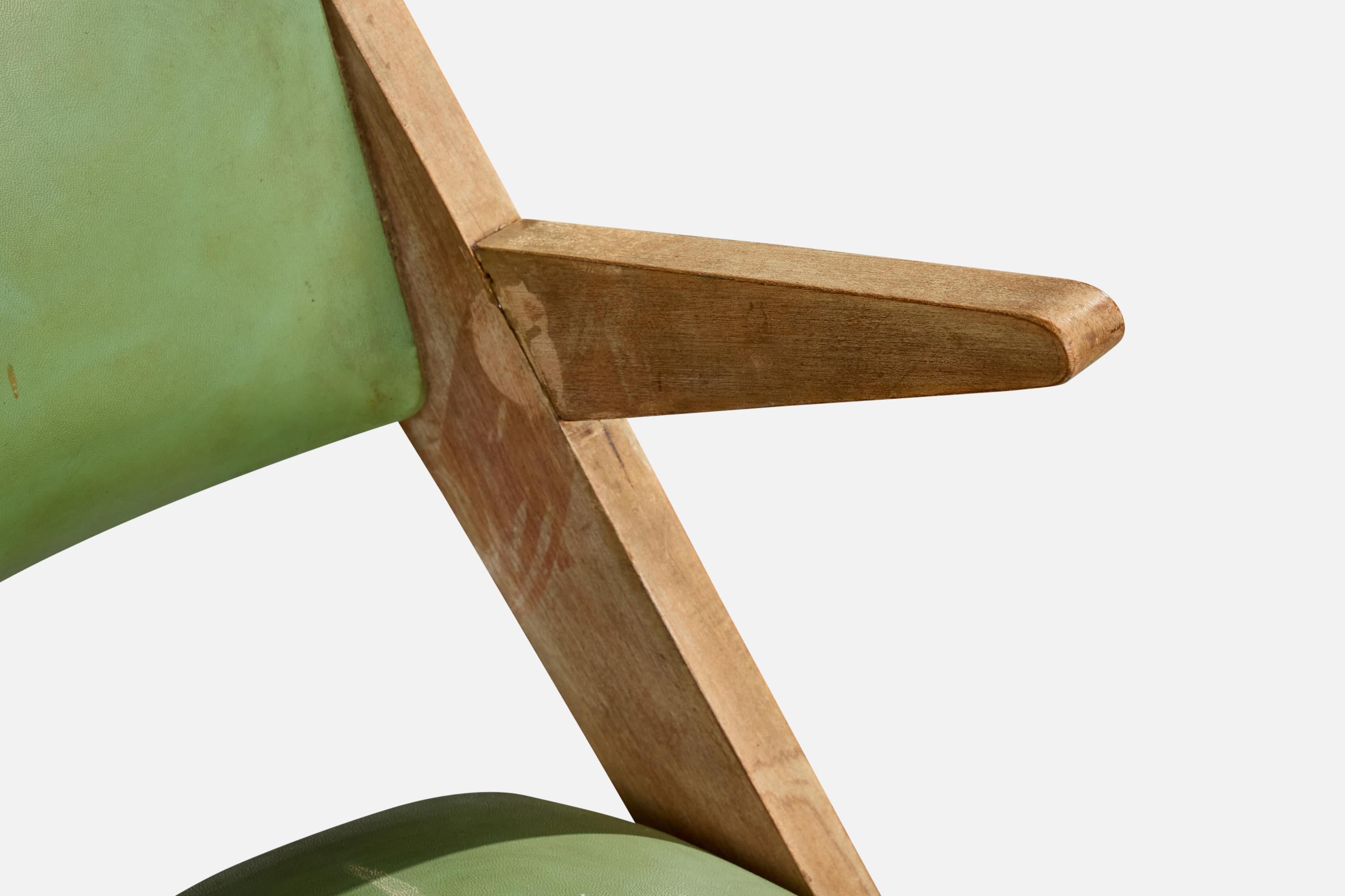 José Zanine Caldas, Poltrona, Wood, Vinile, Brasile, anni '50 in vendita 2