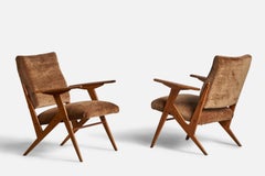 José Zanine Caldas, Armchairs, Mohair, Pau Marfim, Brazil, 1950s