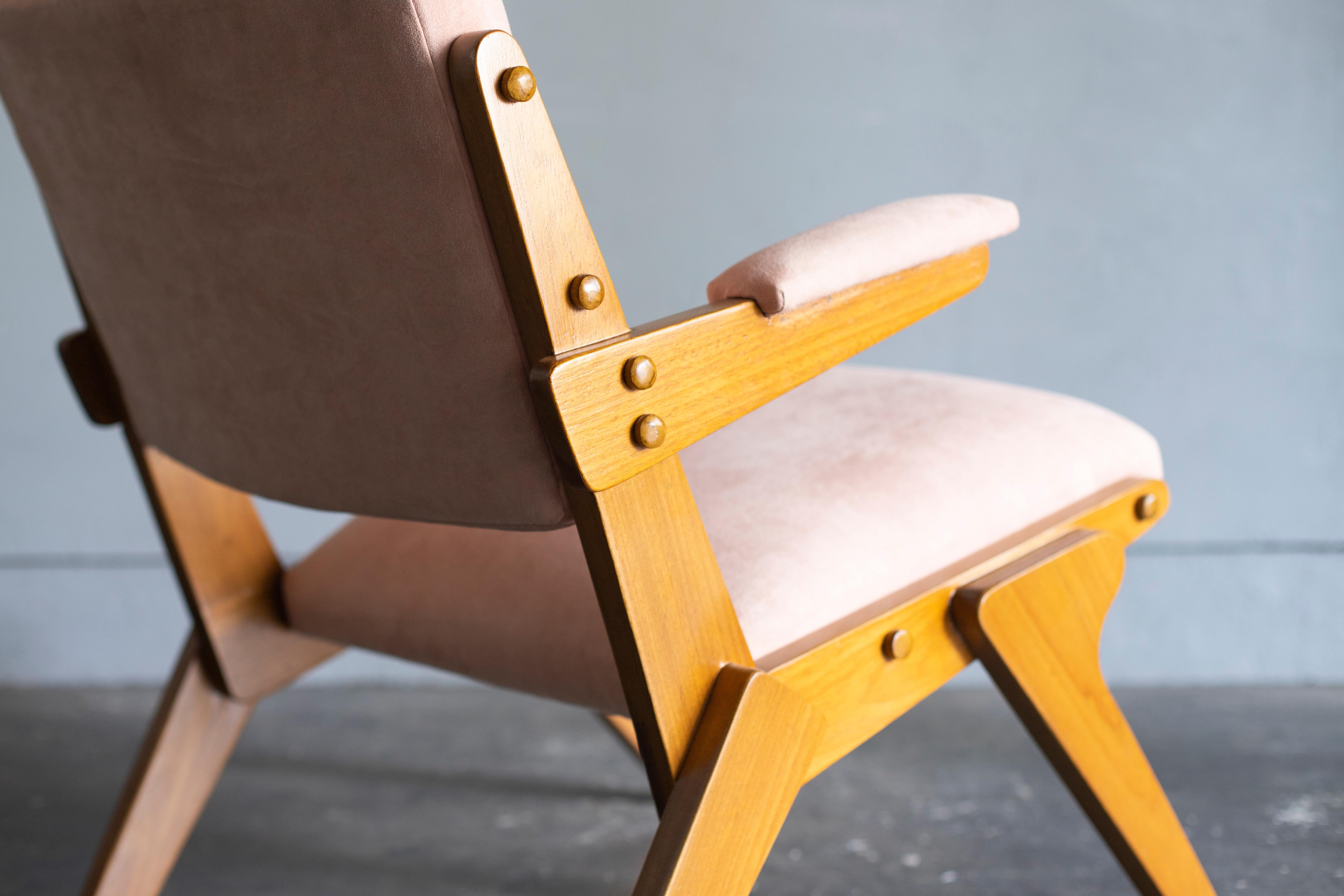 Brazilian José Zanine Caldas Armchairs, Pair, 1950s, Brazil For Sale