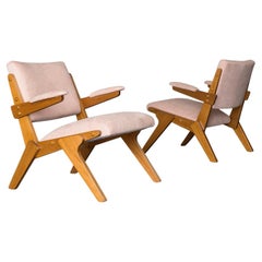 Vintage José Zanine Caldas Armchairs, Pair, 1950s, Brazil