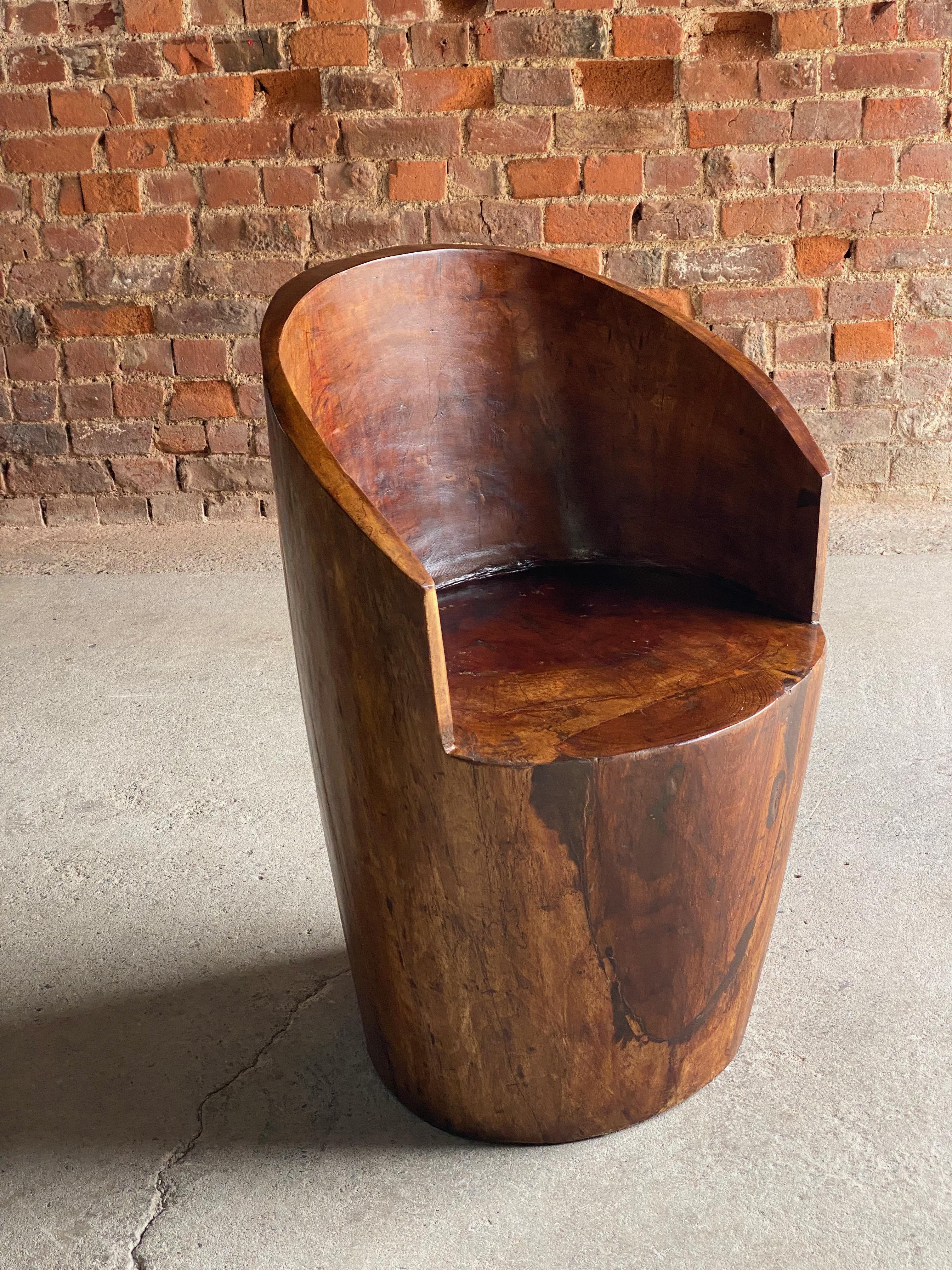 José Zanine Caldas ‘Banco Pilão' Carved Chair, Brazil, circa 1979 For Sale 2