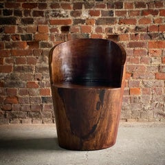 José Zanine Caldas ‘Banco Pilão' Carved Chair, Brazil, circa 1979