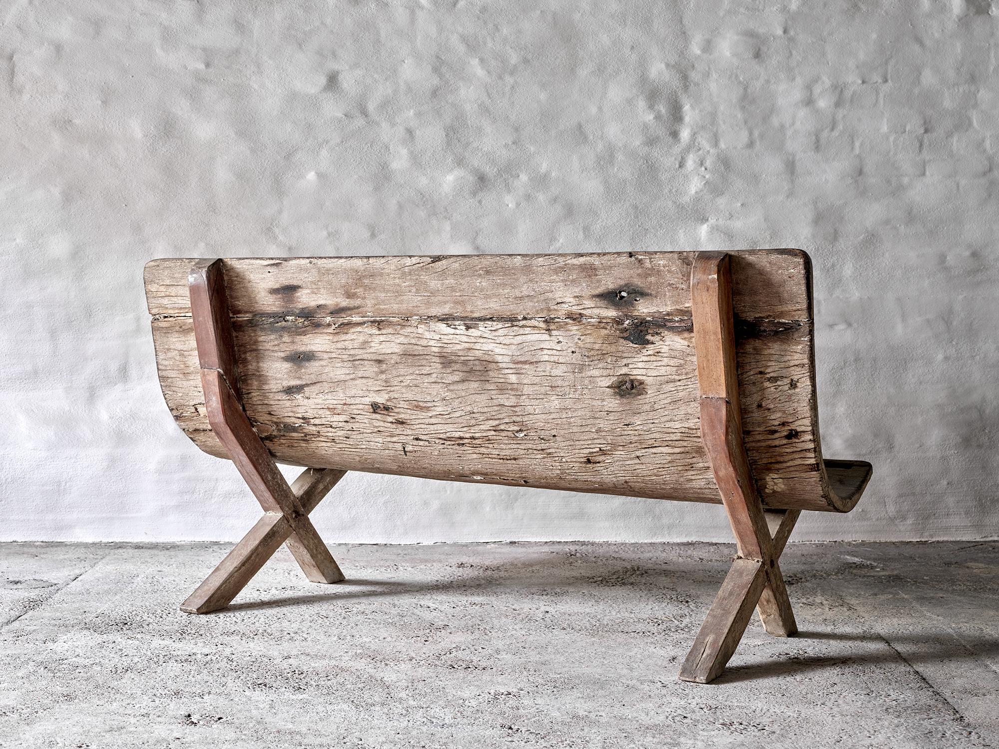 Hand-Carved José Zanine Caldas Bench For Sale