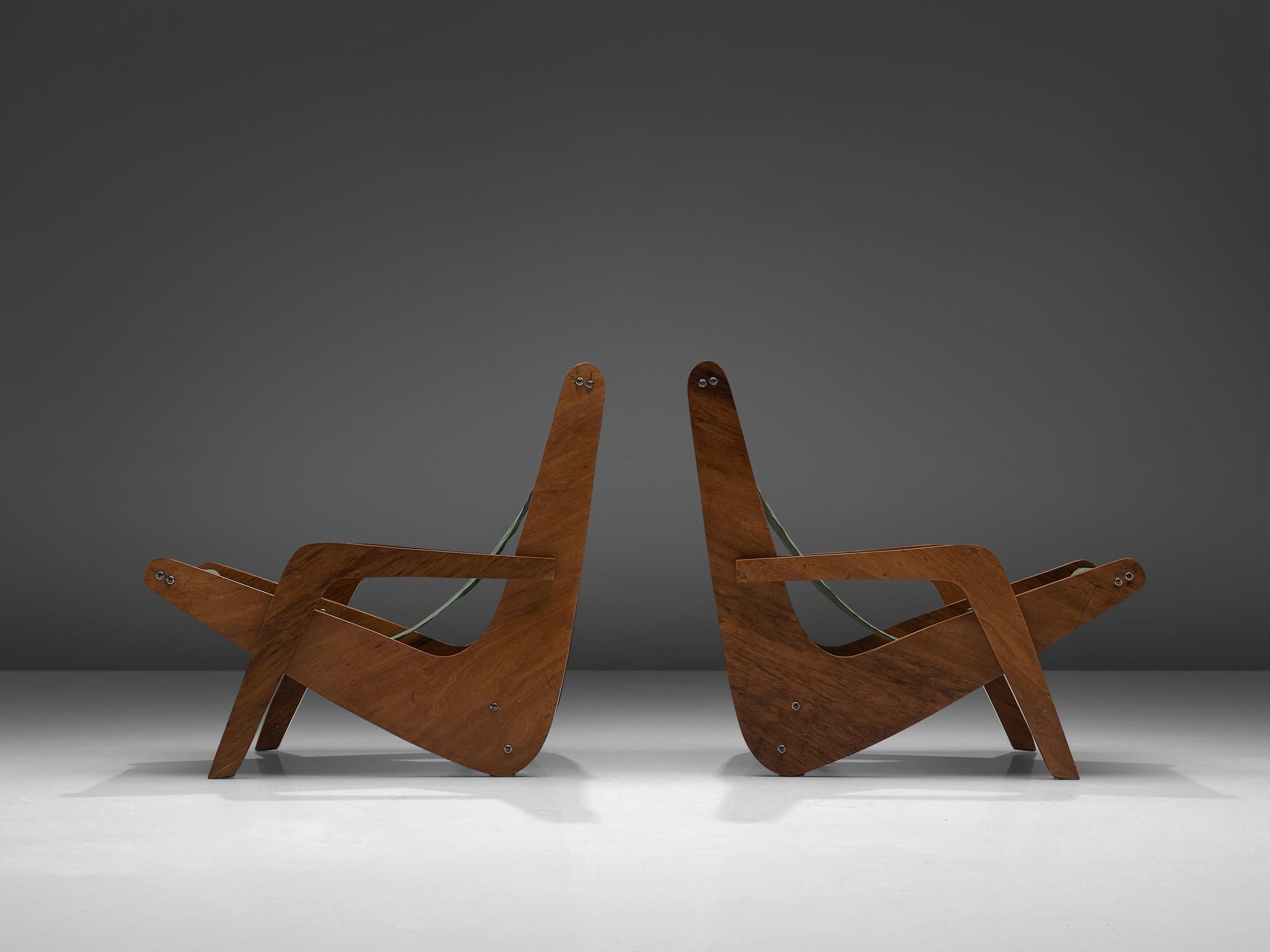 Brazilian José Zanine Caldas Boomerang Lounge Chairs