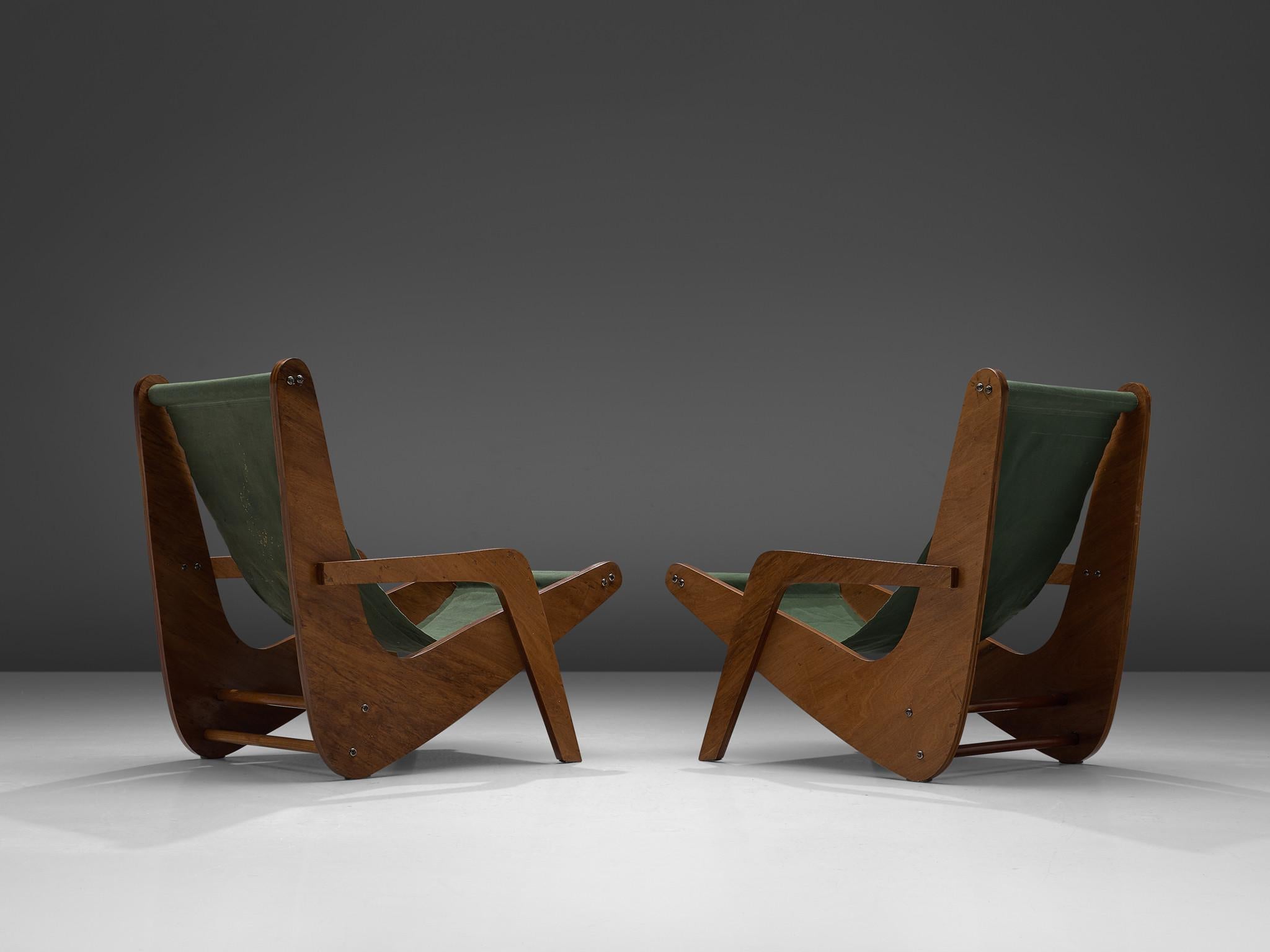 Fabric José Zanine Caldas Boomerang Lounge Chairs