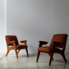 José Zanine Caldas H Armchairs, Pair, Móveis Artísticos Z, Brazil, 1950s