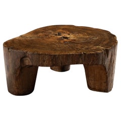 José Zanine Caldas Hand-Carved Coffee Table in Brazilian Hardwood