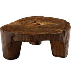 José Zanine Caldas Hand-Carved Coffee Table in Brazilian Hardwood