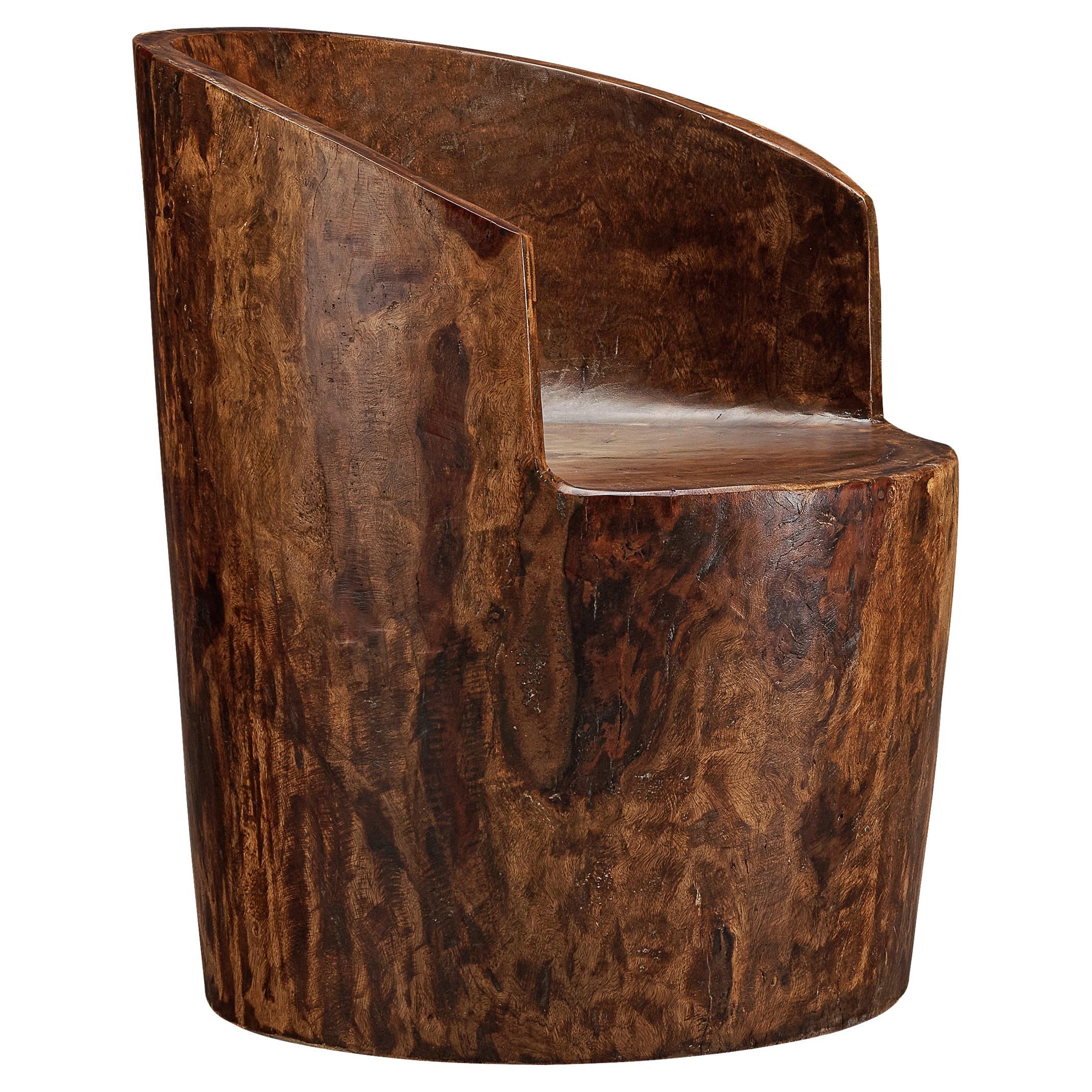 José Zanine Caldas Hand-Carved ‘Pilão’ Chair in Brazilian Hardwood
