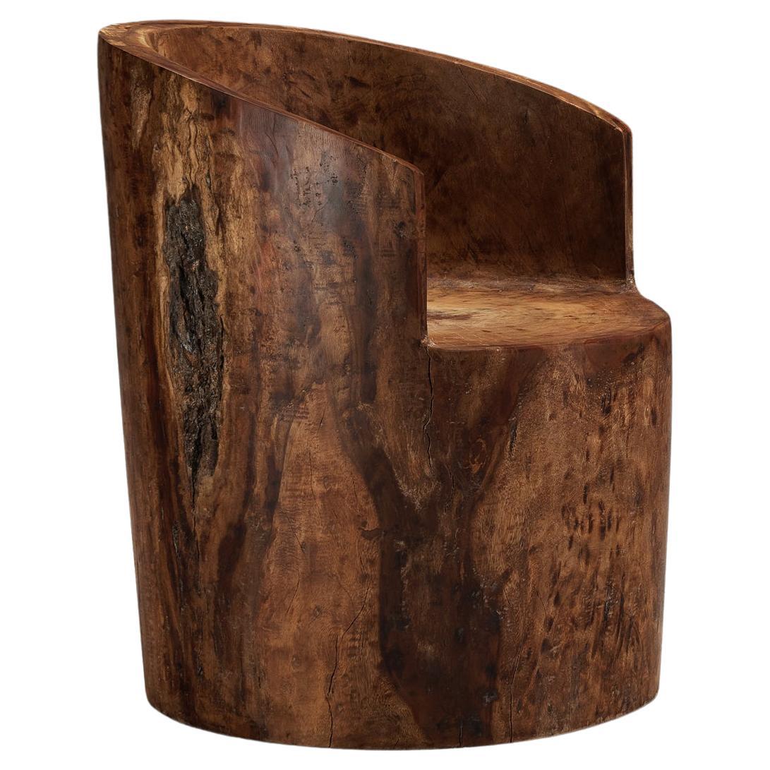 José Zanine Caldas Hand-Carved ‘Pilão’ Chair in Brazilian Hardwood  For Sale