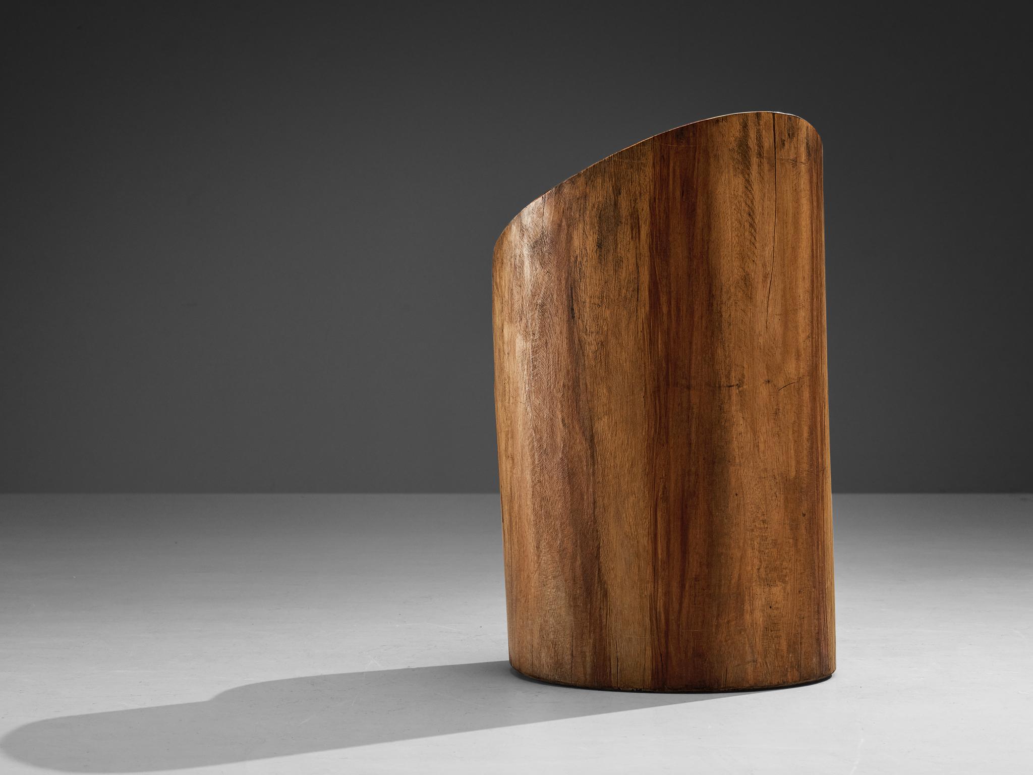 José Zanine Caldas Chaise sculptée à la main en bois dur brésilien  en vente 3