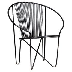 Chaise Jos Zanine Caldas en fer et nylon, années 1950