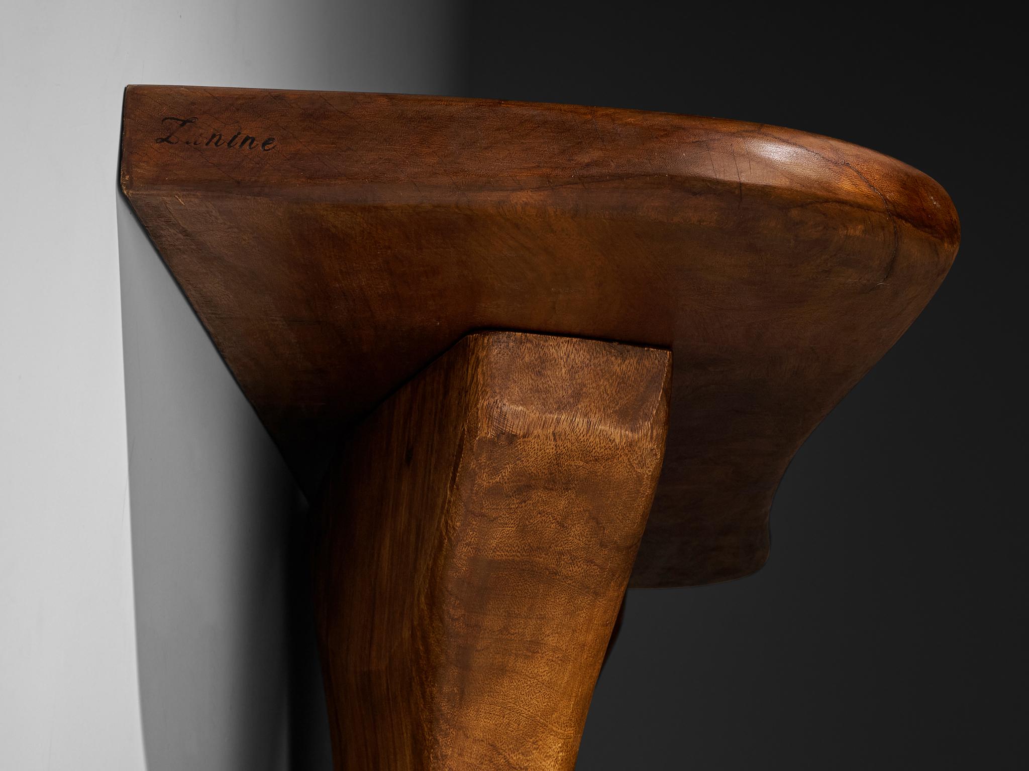 José Zanine Caldas Large Hand-Carved Console in Brazilian Hardwood For Sale 4