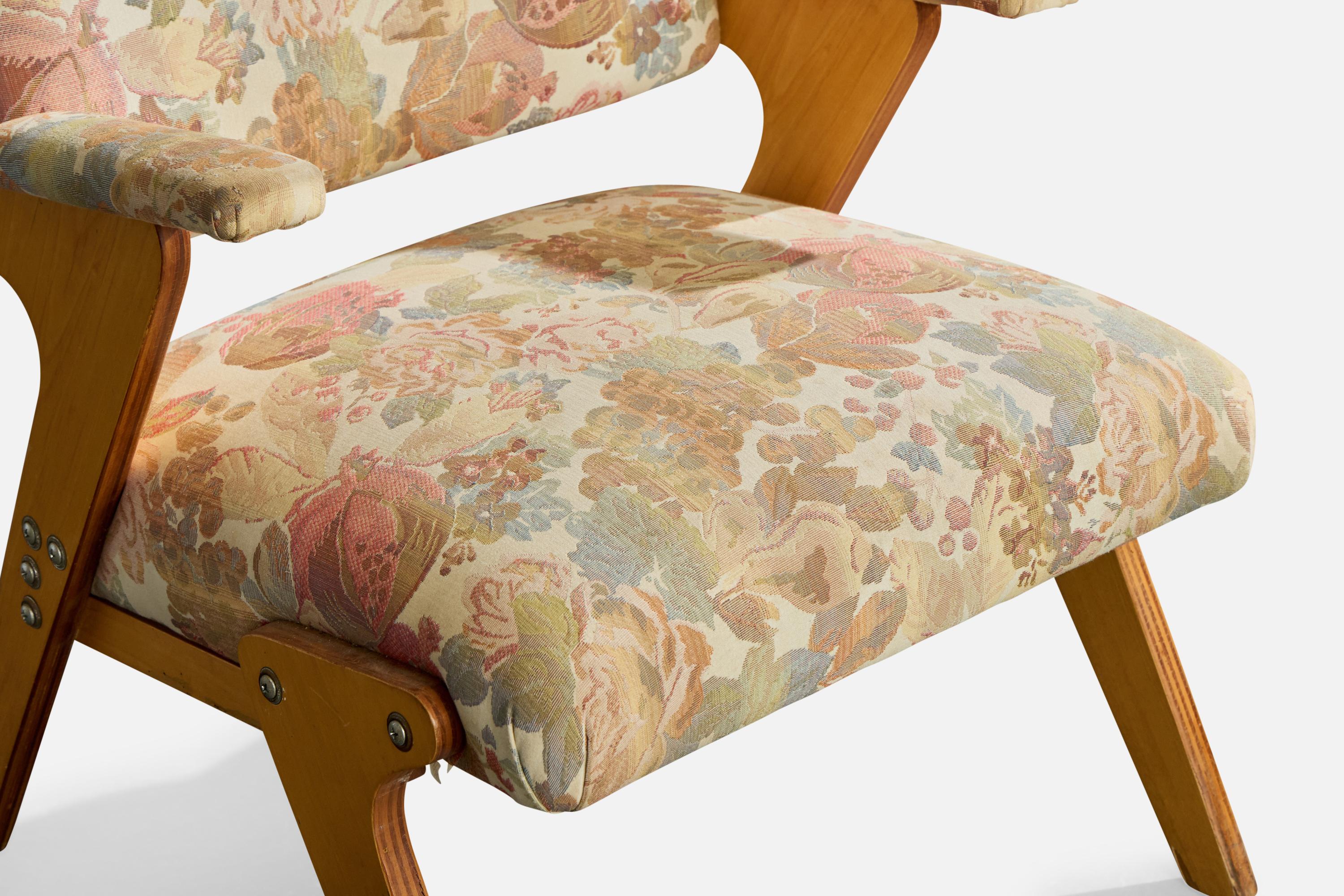 José Zanine Caldas, chaise longue, tissu, contreplaqué, Brésil, années 1960 en vente 3