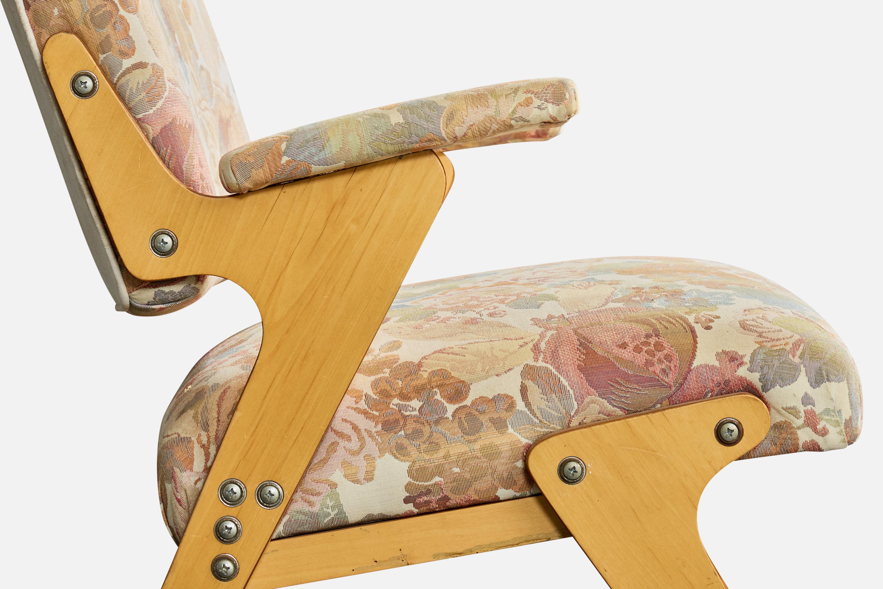 José Zanine Caldas, chaise longue, tissu, contreplaqué, Brésil, années 1960 en vente 5