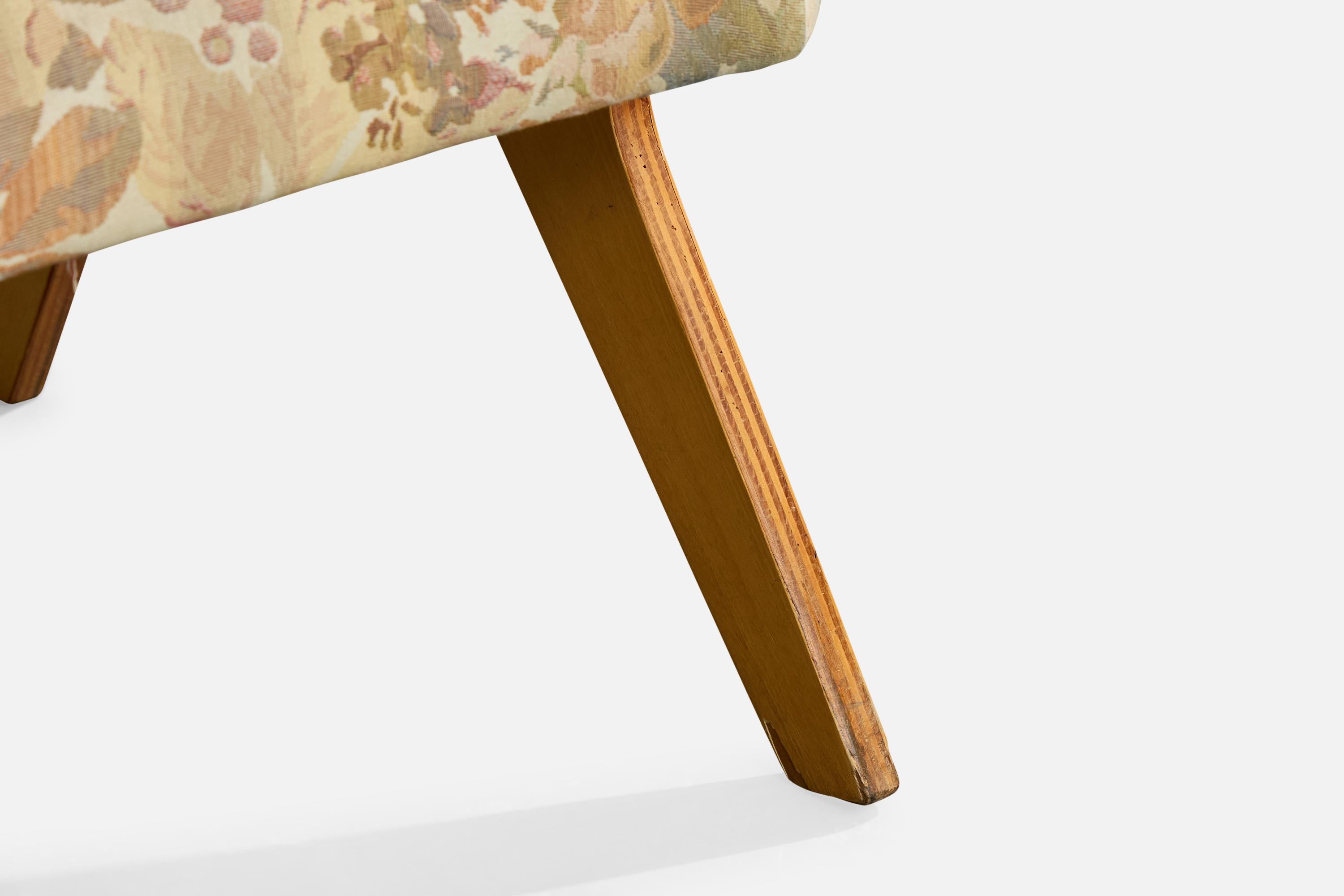 José Zanine Caldas, chaise longue, tissu, contreplaqué, Brésil, années 1960 en vente 6