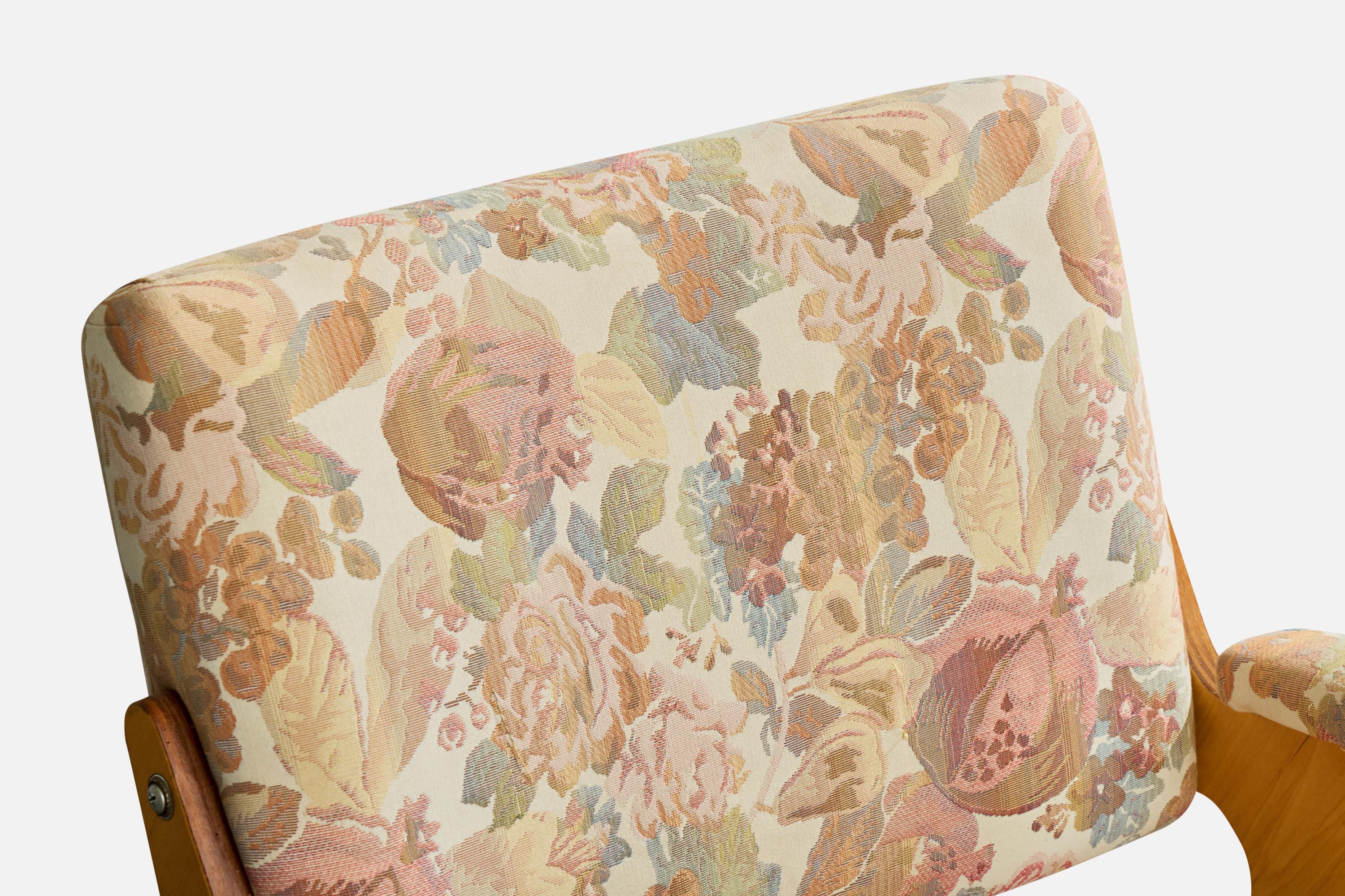 José Zanine Caldas, chaise longue, tissu, contreplaqué, Brésil, années 1960 en vente 1