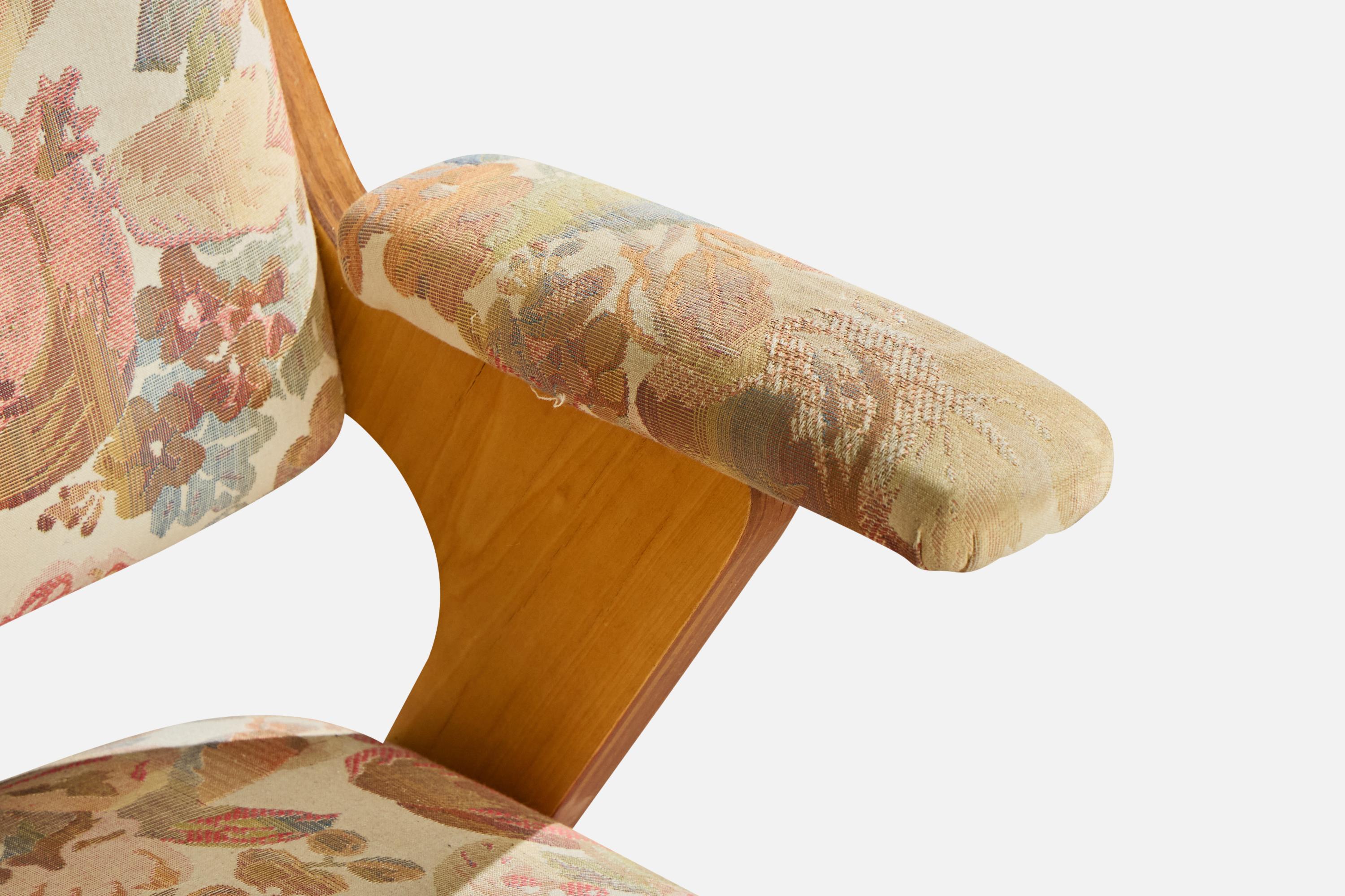 José Zanine Caldas, chaise longue, tissu, contreplaqué, Brésil, années 1960 en vente 2
