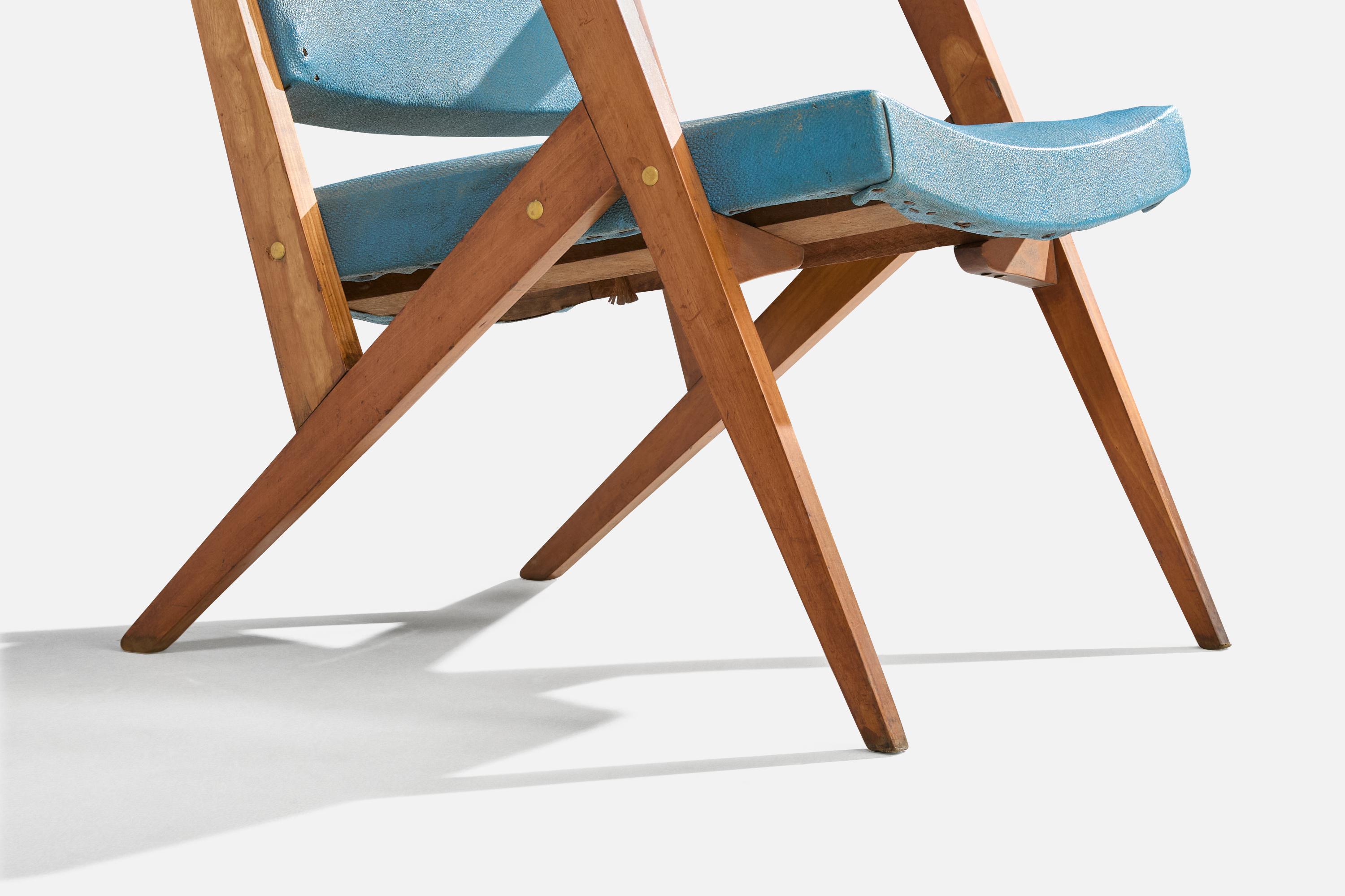 José Zanine Caldas, Lounge Chair, Wood, Leatherette, Brazil, 1950s For Sale 3