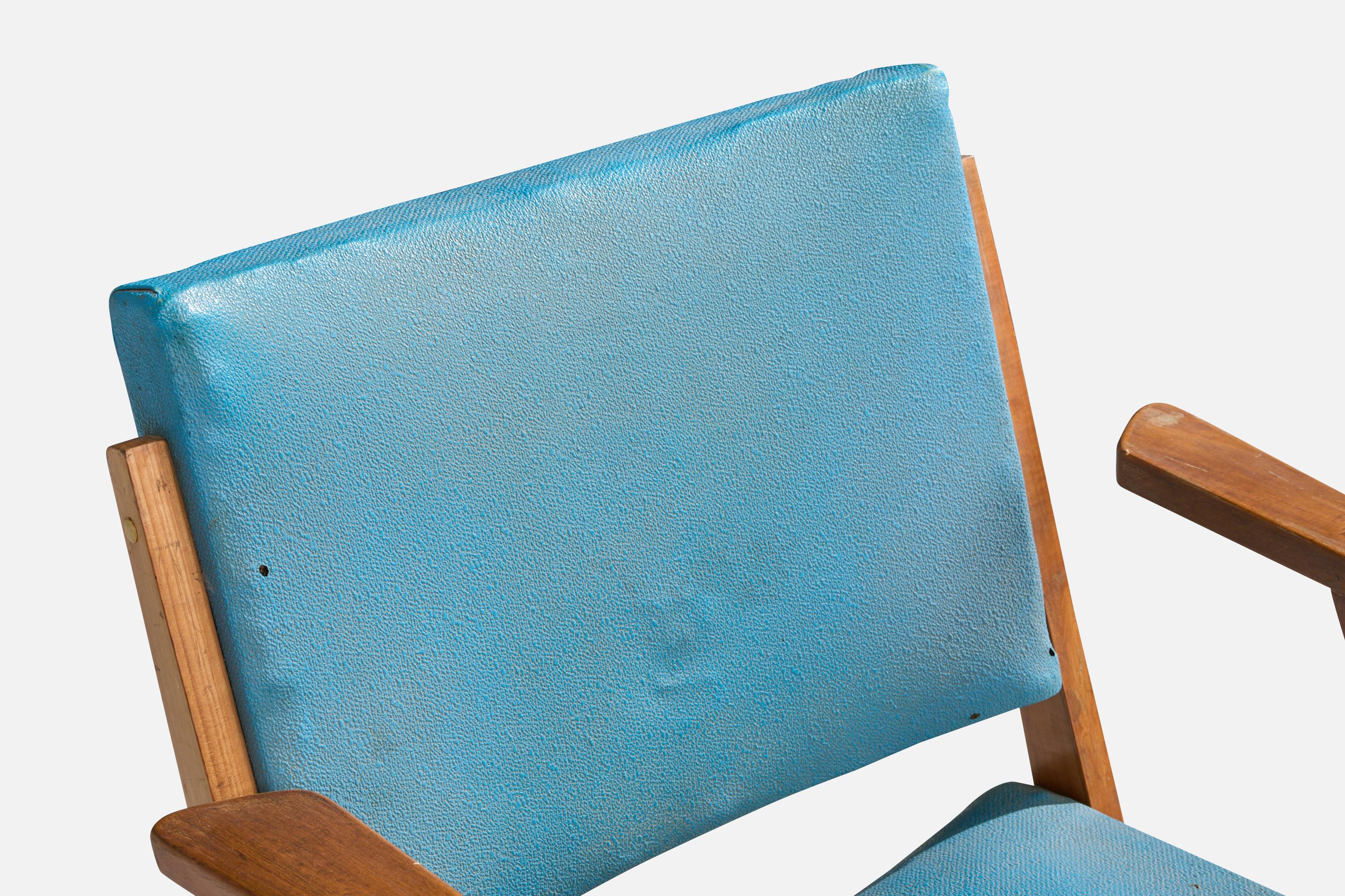 José Zanine Caldas, Lounge Chair, Wood, Leatherette, Brazil, 1950s For Sale 1