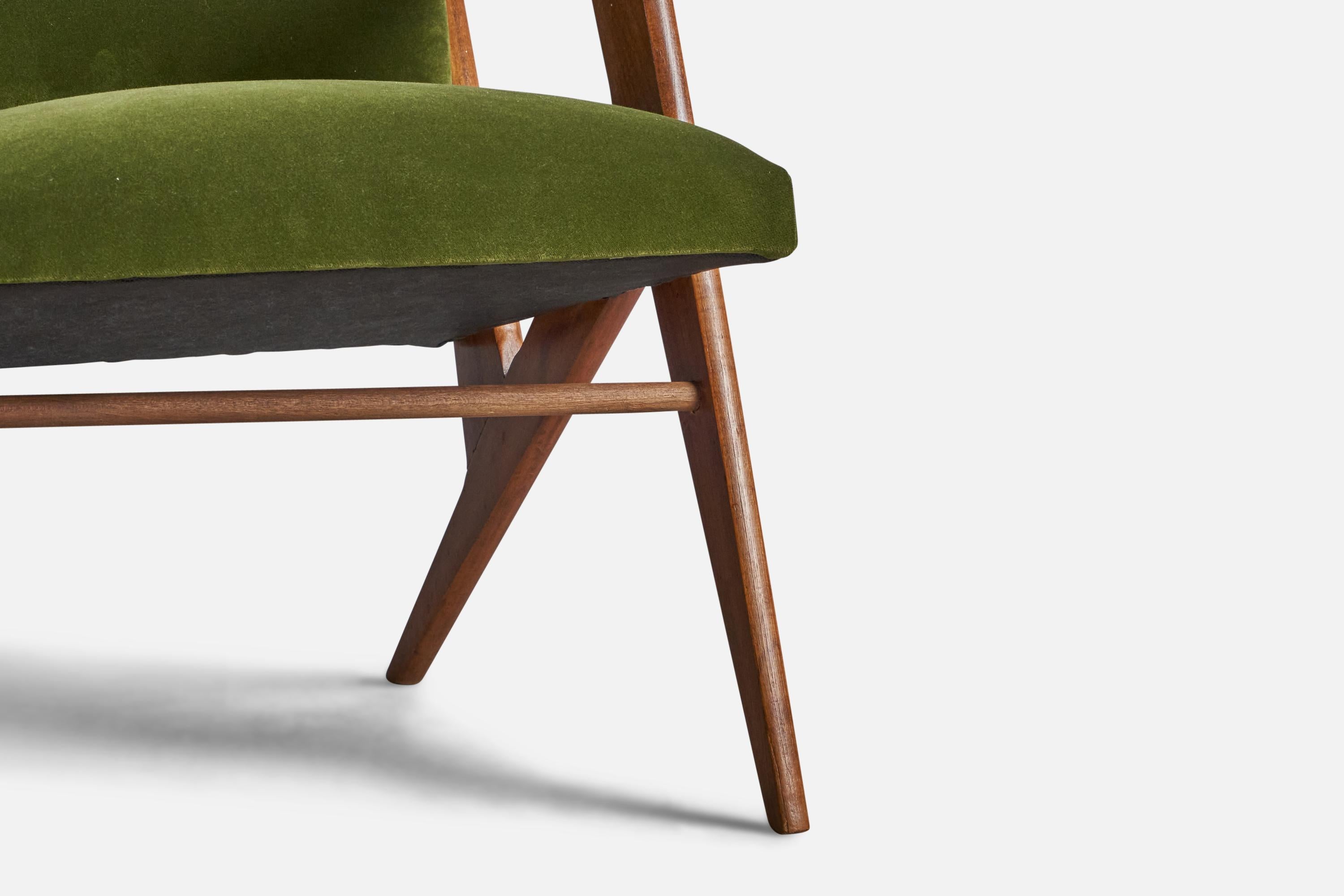 Mid-20th Century José Zanine Caldas, Lounge Chairs, Pau Marfim, Fabric, Brazil, 1950s For Sale