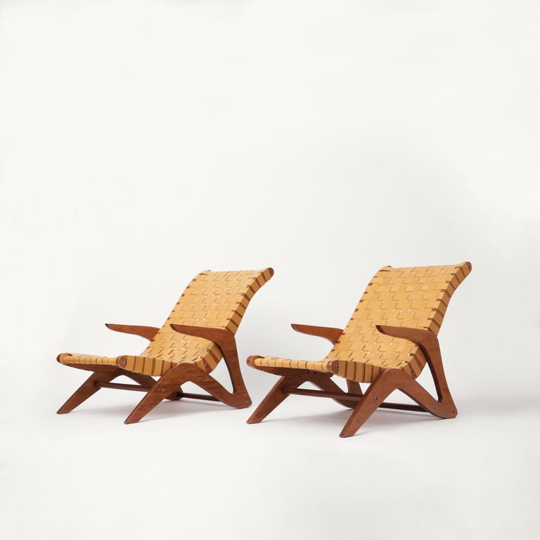 Mid-Century Modern José Zanine Caldas Midcentury Linea Z Lounge Chair, Brazil, 1950s For Sale