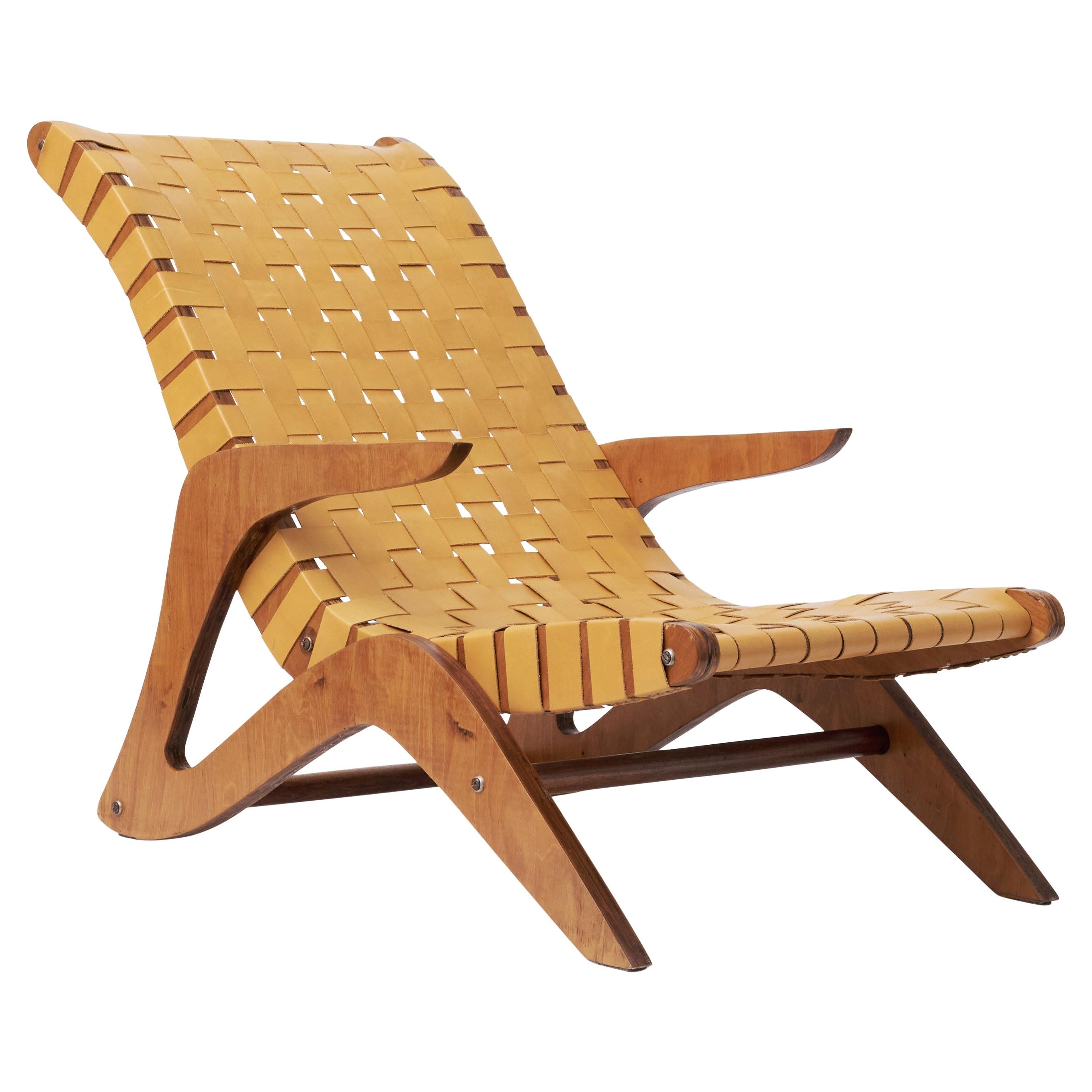 José Zanine Caldas Midcentury Linea Z Lounge Chair, Brazil, 1950s