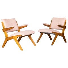 José Zanine Caldas Paire de beaux fauteuils 1950s Brésil