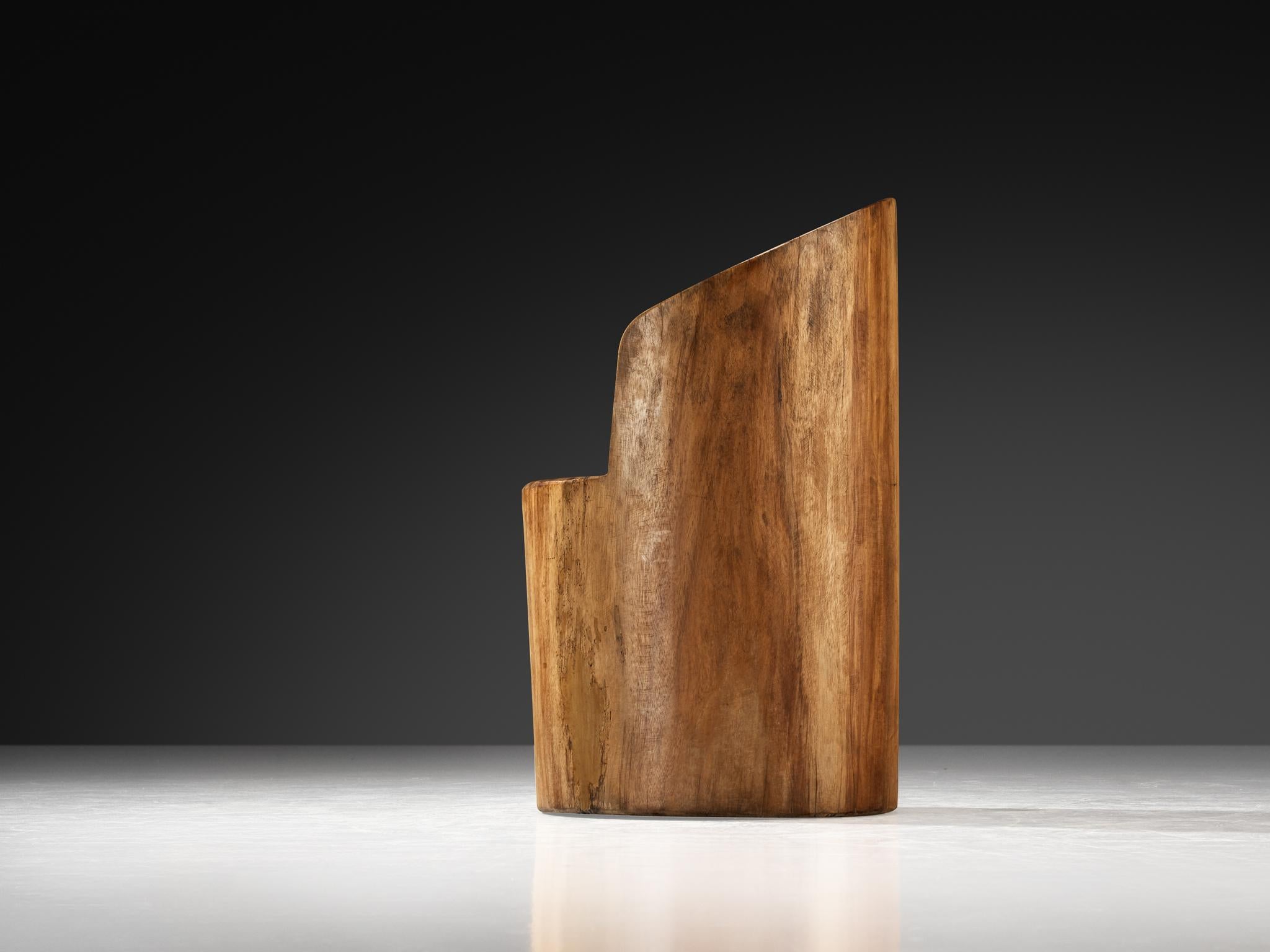 Fine XX secolo José Zanine Caldas Pilão Sedia intagliata a mano in legno duro brasiliano in vendita
