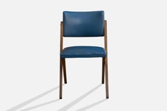 José Zanine Caldas, Side Chair, Wood, Vinyl, Brazil, 1950s