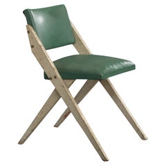 José Zanine Caldas, Side Chair, Wood, Vinyl, Brazil, 1950s