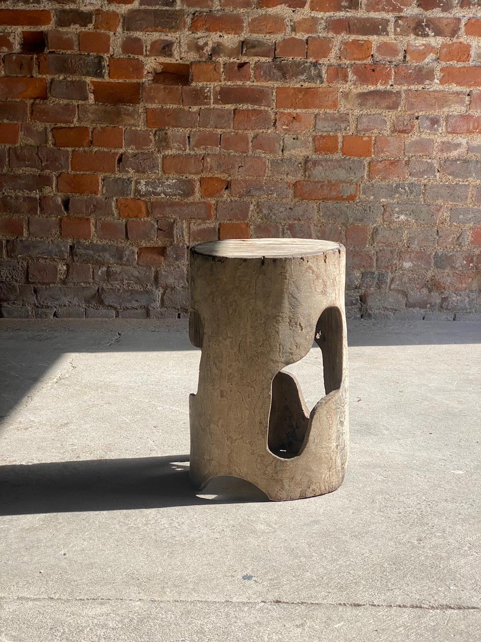 José Zanine Caldas stool Brazil 1977

Stunning rare mid century José Zanine Caldas Stool Brazil 1977, hand carved and sculpted conical shaped stool made from a hollowed out log from the native Brazilian tree called Ciriba with a sanded finish and
