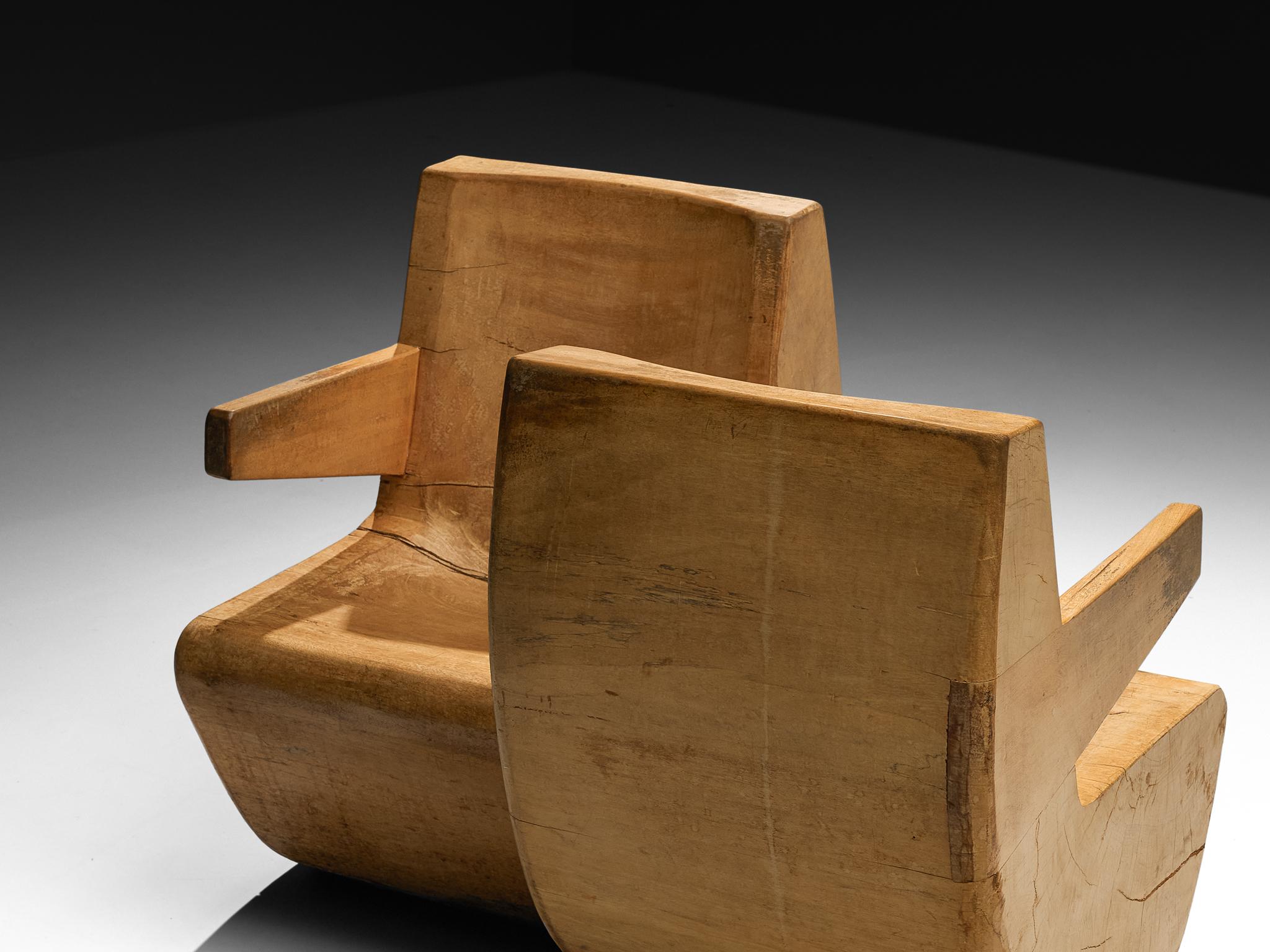 Mid-Century Modern José Zanine Caldas Tête-à-Tête Conversadeira Namoradeira Rocker Lounge Chair en vente